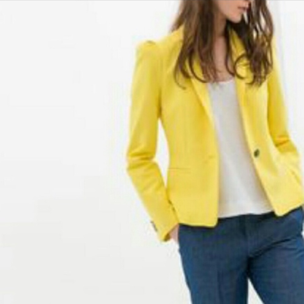 Zara Bright Yellow Blazer